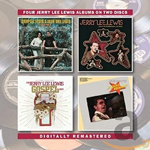 CD cover featuring four Jerry Lee Lewis album artworks arranged in a two-by-two grid.