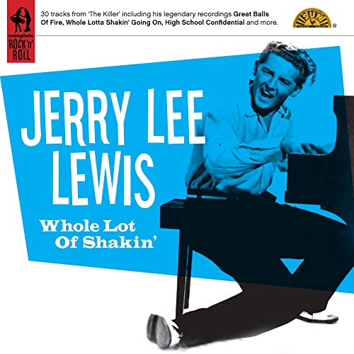 CD cover for Jerry Lee Lewis’ “Whole Lot Of Shakin’” featuring a portrait.