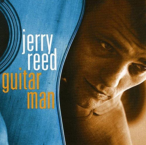 Jerry Reed "Guitar Man" CD cover with a portrait of a man.