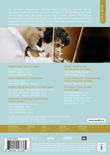 DVD back cover featuring musicians playing string instruments, festival details listed.