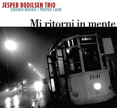 CD cover featuring a black and white image of a vintage tram.