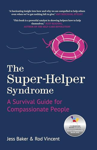 Book cover with a pink lifebuoy on a dark blue background and white text.