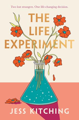 Book cover: "The Life Experiment" with flowers in a lab beaker.