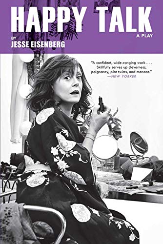 Book cover for "Happy Talk" featuring a woman with a handgun.