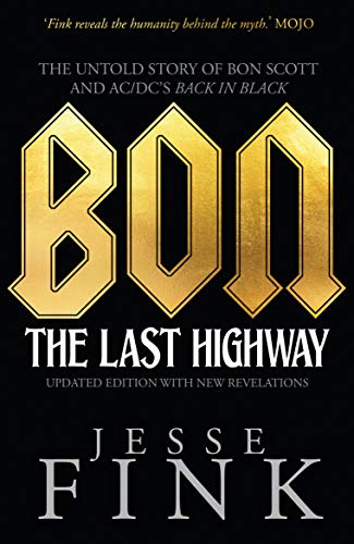 Book cover with gold lettering for BON THE LAST HIGHWAY by author Jesse Fink.