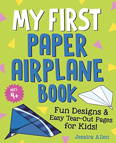 Book cover with blue text and illustrations of blue and white paper airplanes.