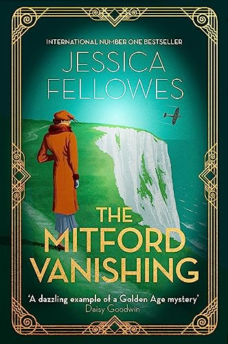Book cover: woman in red coat overlooking cliffs, airplane in sky.
