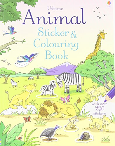 Children’s book cover with illustrated animals, stickers, and coloring potential.