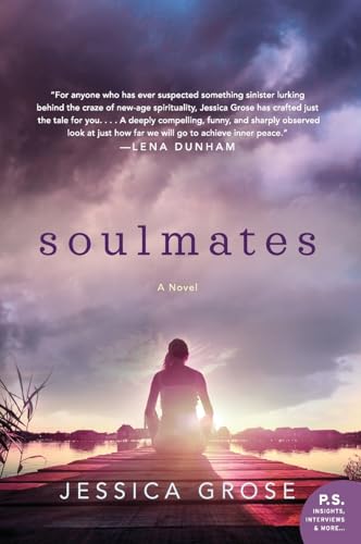 Book cover: “Soulmates” by Jessica Grose, with a silhouetted figure at sunset.