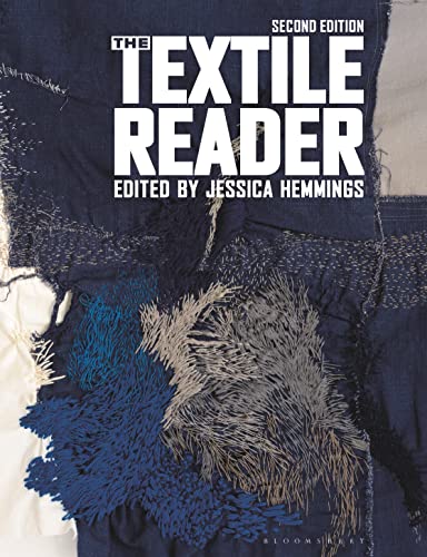 Book cover: "The Textile Reader," second edition, with textured fabric imagery.