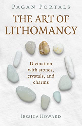 Book cover featuring the title “The Art of Lithomancy” and scattered stones.