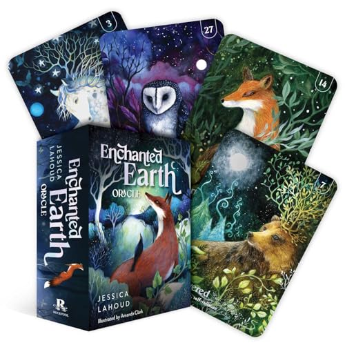 Oracle card deck with forest animals and starry night imagery.
