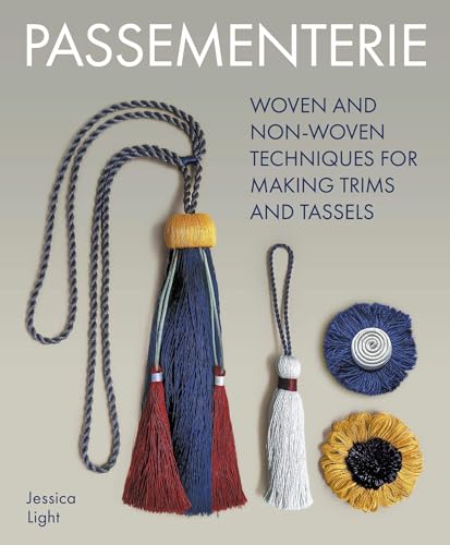 Book cover featuring handmade tassels and circular woven trims on a neutral background.