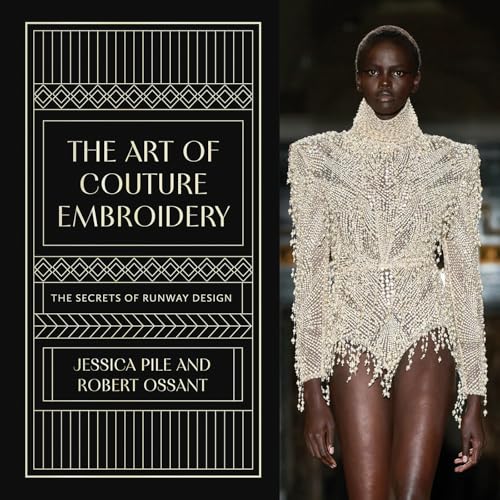 Book cover featuring a model in an intricately embroidered garment.