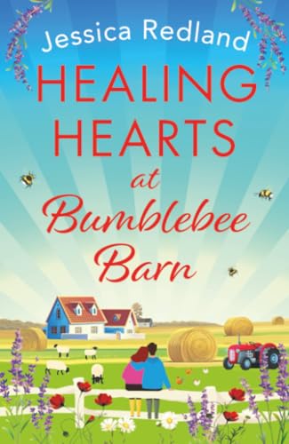 Book cover with red title, farm scene, and two figures silhouetted.
