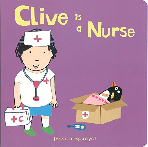 Illustration of a child dressed as a nurse with a sick penguin in a box.