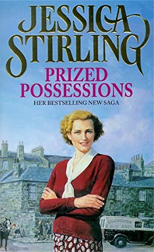 Book cover: "Prized Possessions" by Jessica Stirling, featuring a woman in red.