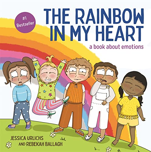 Book cover depicting diverse children with a colorful rainbow arc.