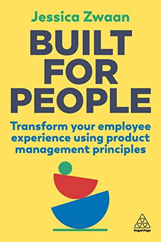Book cover with bold text "Built for People" and abstract colorful shapes.