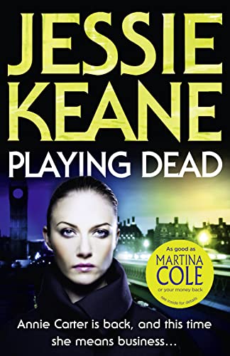 Book cover: "Playing Dead" by Jessie Keane, featuring a woman’s face.