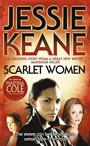 Book cover: "Scarlet Women" by Jessie Keane, featuring three women’s faces.