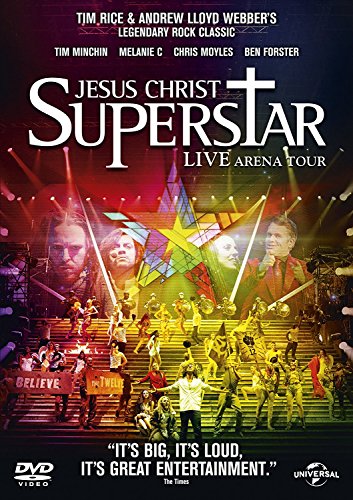 Jesus Christ Superstar" DVD cover featuring performers in a stage scene.
