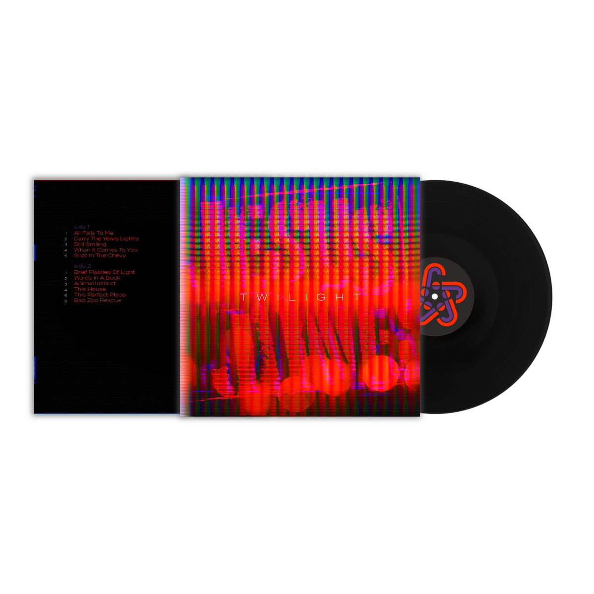 Jesus Jones’ “Twilight” vinyl record with colorful, distorted cover art.