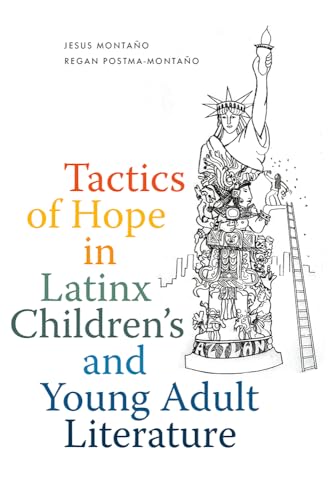 Book cover: "Tactics of Hope" with Statue of Liberty and Aztec imagery.