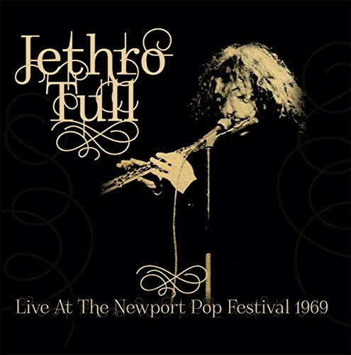 Jethro Tull album cover: Ian Anderson playing a flute, sepia tone.