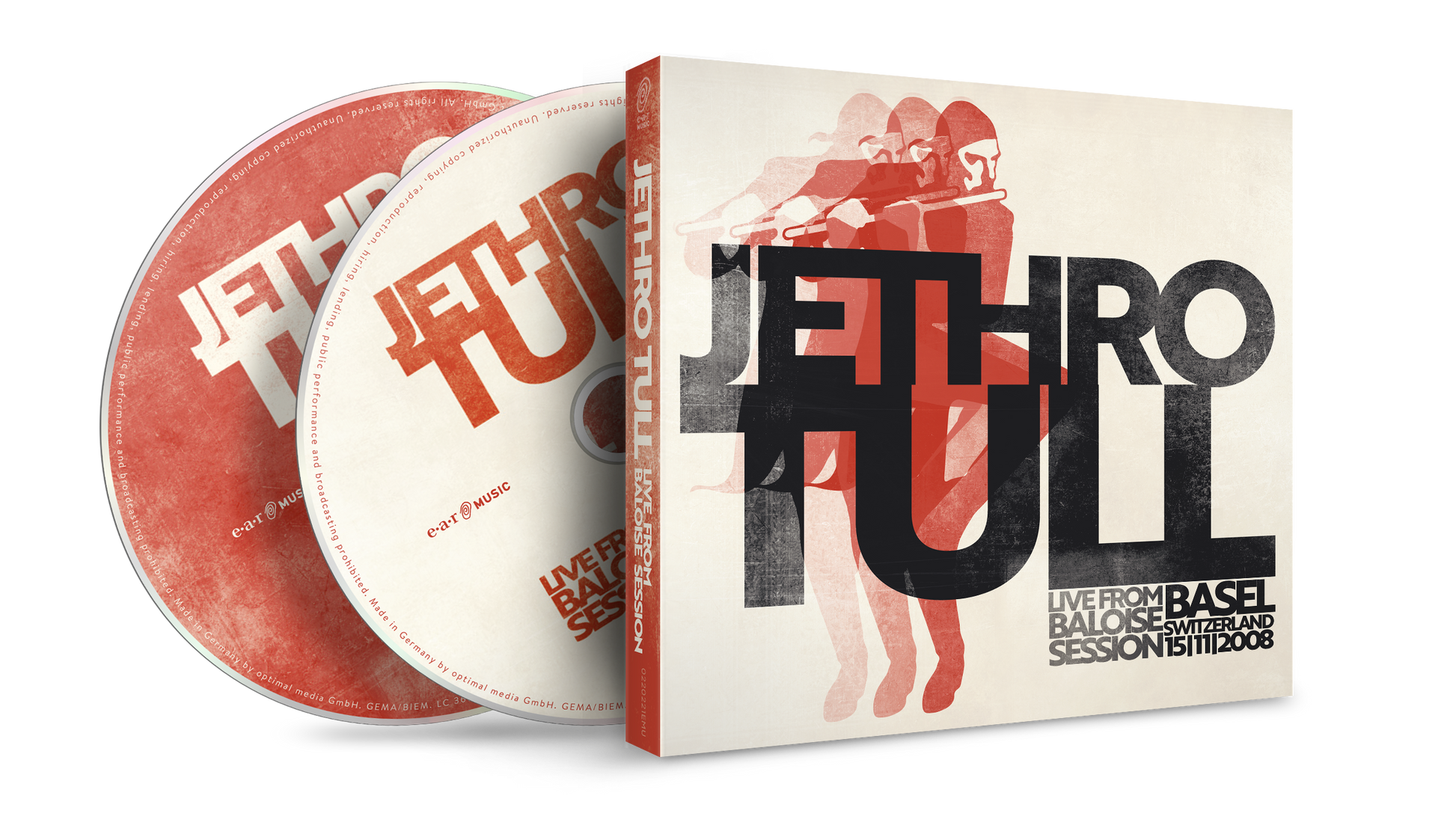 Jethro Tull Live From Baloise Session CD case and two discs with red graphics.