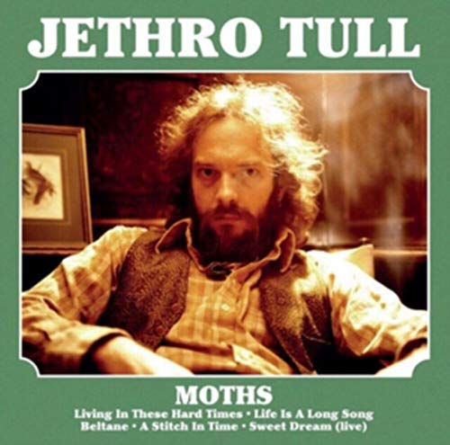 Jethro Tull Moths vinyl cover featuring a portrait of Ian Anderson on green background.