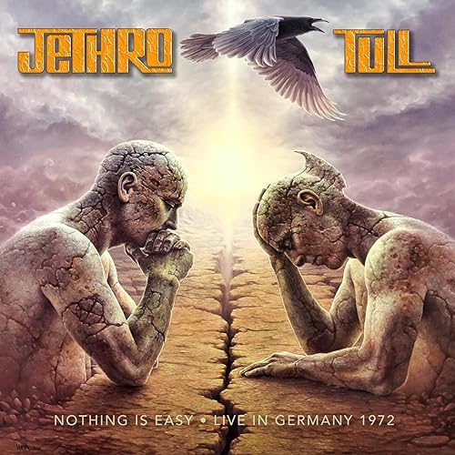 Jethro Tull album cover: two stone heads and a flying bird.