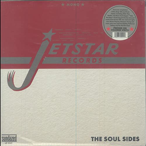 Red and beige vinyl record sleeve with Jetstar Records and The Soul Sides text.