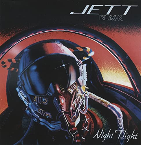 CD cover: pilot helmet illustration with red and blue night sky.