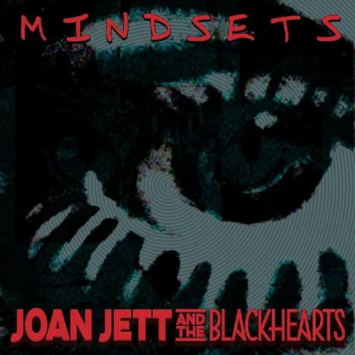 Album cover for Joan Jett & The Blackhearts’ “Mindsets” with distorted imagery.