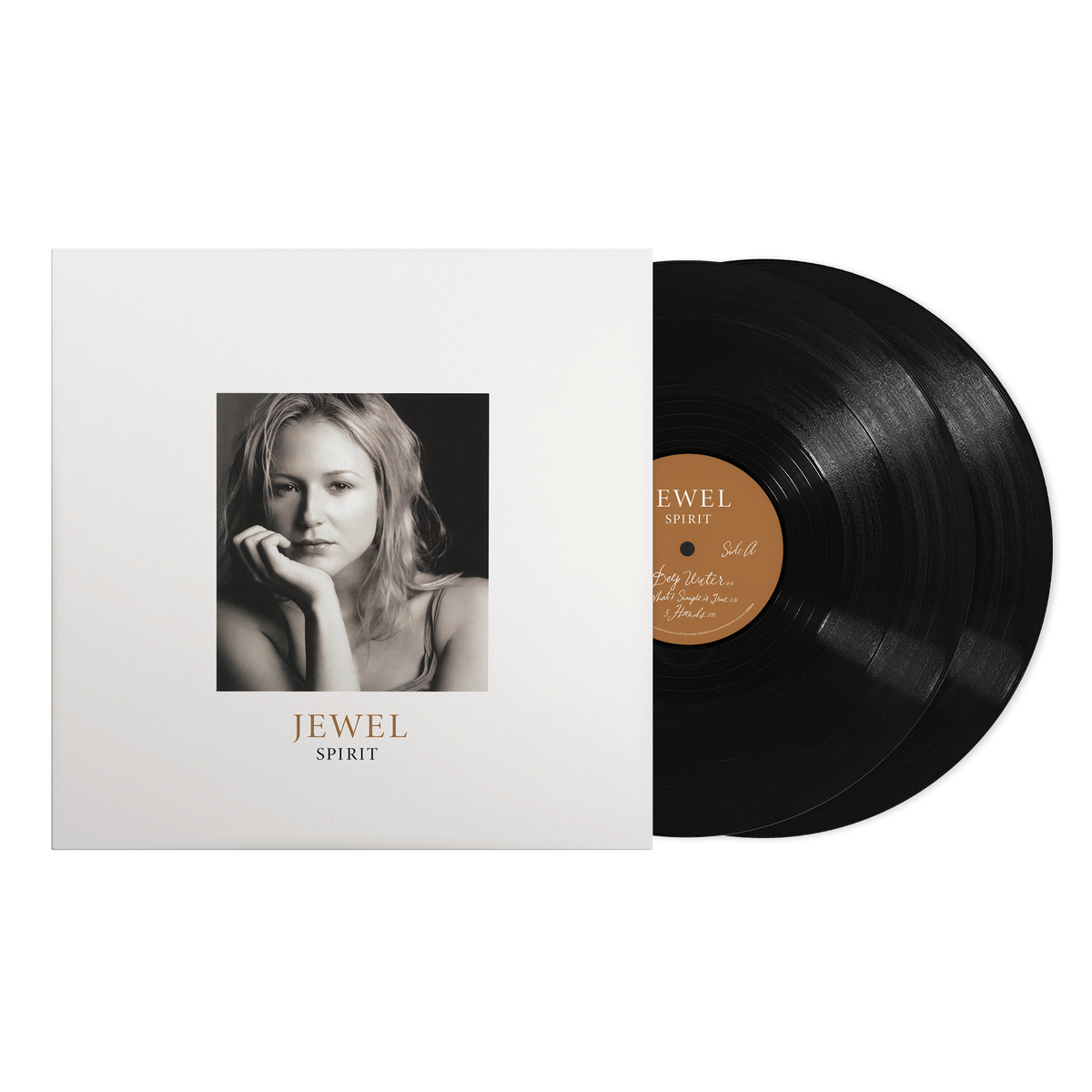 Jewel's "Spirit" 25th Anniversary Edition vinyl record and album cover.