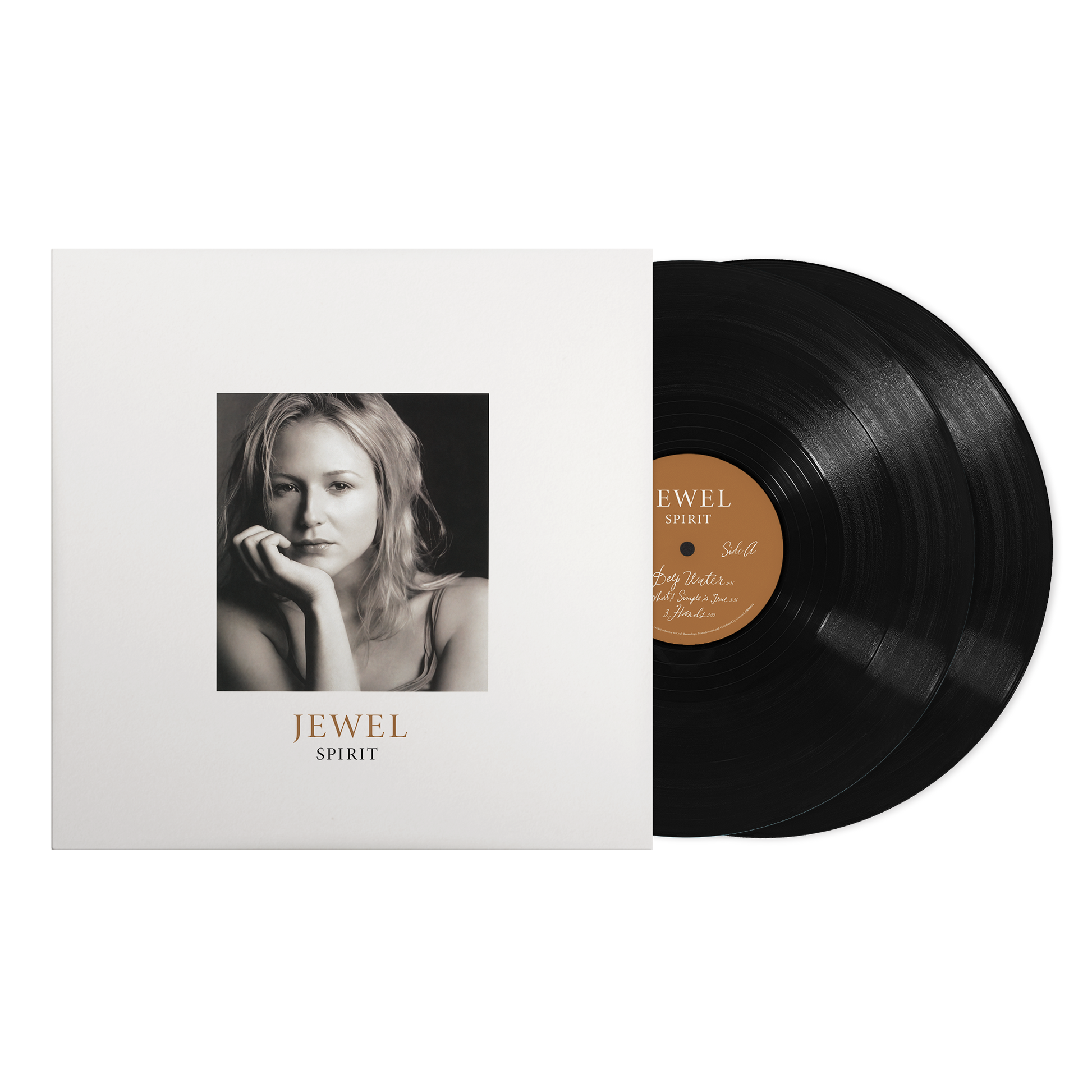 Jewel's "Spirit" 25th Anniversary Edition vinyl record and album cover.