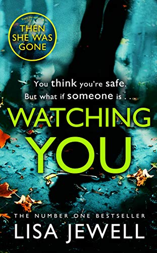 Book cover: dark, blurry image with large green text "WATCHING YOU".