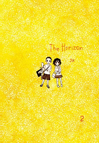 Two small children standing on a textured yellow background with the title The Horizon.