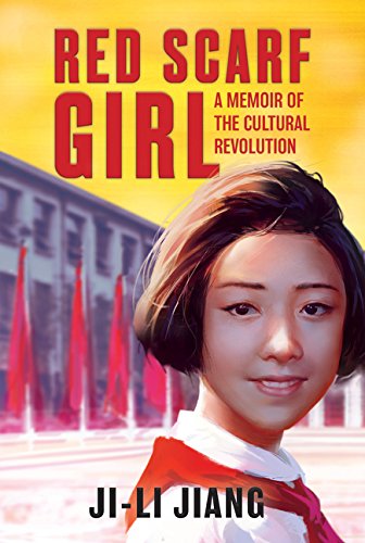 Book cover featuring a young Chinese girl wearing a red scarf against yellow background.