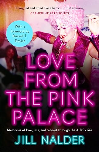 Book cover showing a performer in a pink wig with neon pink title text.