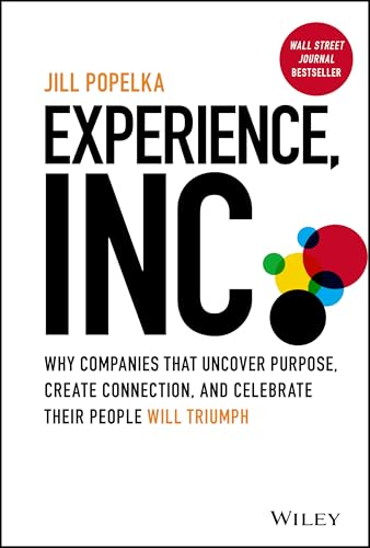Book cover: "Experience, Inc." by Jill Popelka, with colorful abstract design.