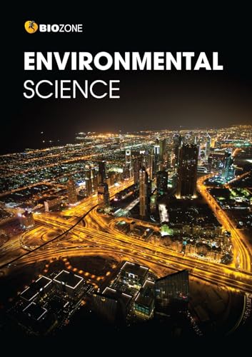 Textbook cover for "Environmental Science" with a city skyline image.