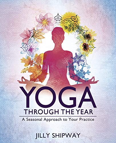 Book cover with silhouette of person meditating amidst seasonal flowers.