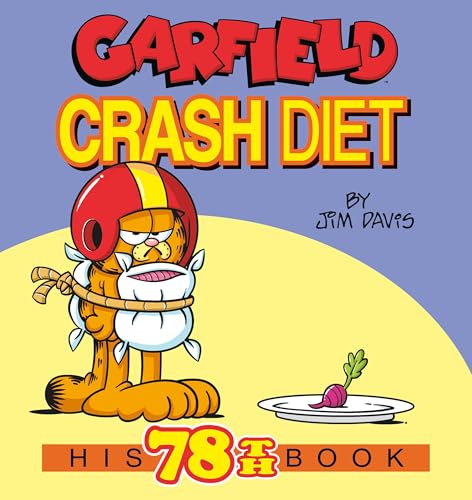 Book cover featuring Garfield wearing a helmet and muzzle next to a single radish.