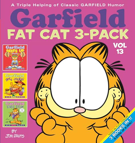 Garfield comic book cover featuring the orange cat and three smaller books.