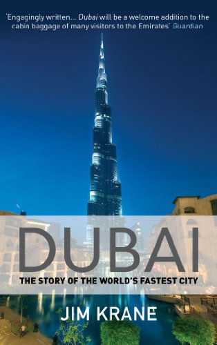 Book cover featuring the Burj Khalifa skyscraper in Dubai at night.