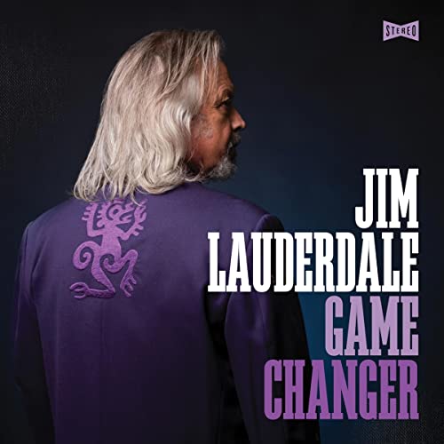 Album cover for Jim Lauderdale’s “Game Changer” featuring a man in purple.