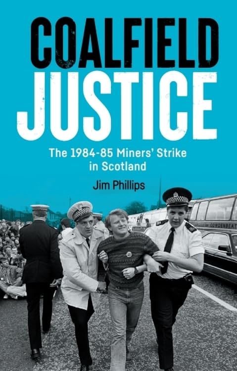 Book cover depicting police arresting a miner during the 1984-85 strike.