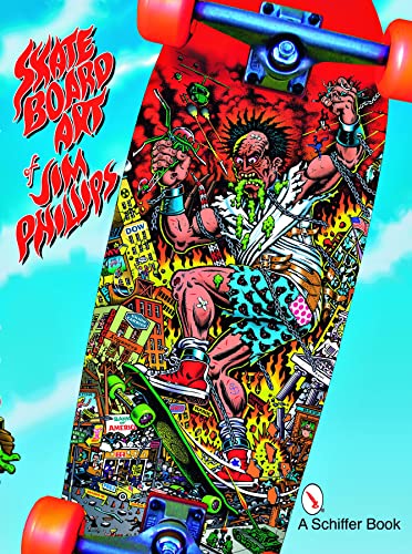 Book cover featuring detailed, colorful skateboard art by Jim Phillips.